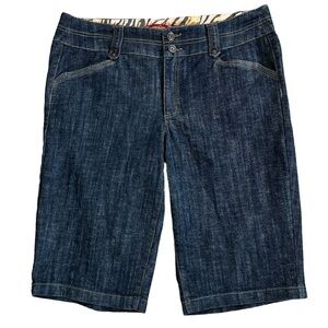 One 5 One Blue Chambray Jean Bermuda Shorts‎ Size: 14 NWOT